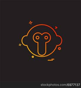 Monkey icon design vector 