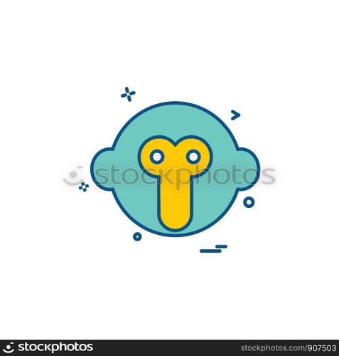 Monkey icon design vector