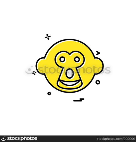 Monkey icon design vector 