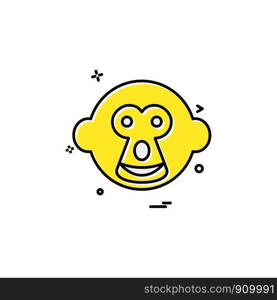 Monkey icon design vector