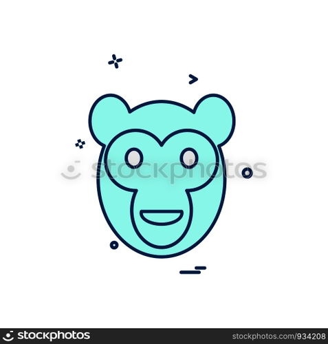 Monkey icon design vector