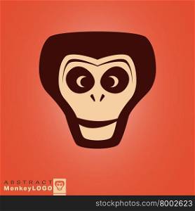 Monkey logo template. Logo Monkey for corporate identity. Symbol of the year monkey. Vector design illustration.