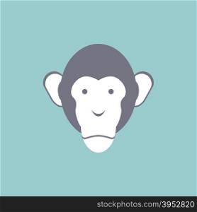Monkey logo. Vector illustration of an animals head.&#xA;