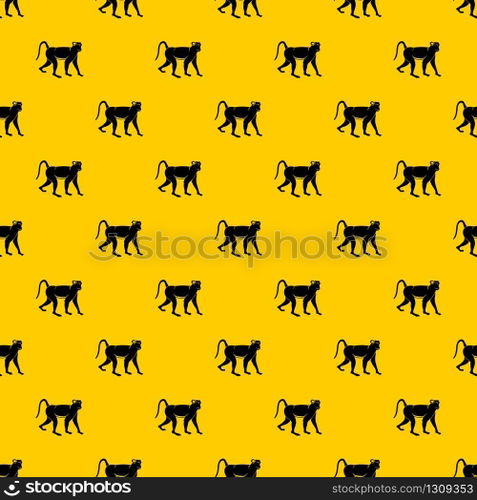 Monkey pattern seamless vector repeat geometric yellow for any design. Monkey pattern vector