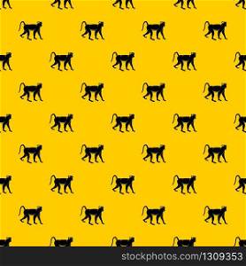 Monkey pattern seamless vector repeat geometric yellow for any design. Monkey pattern vector