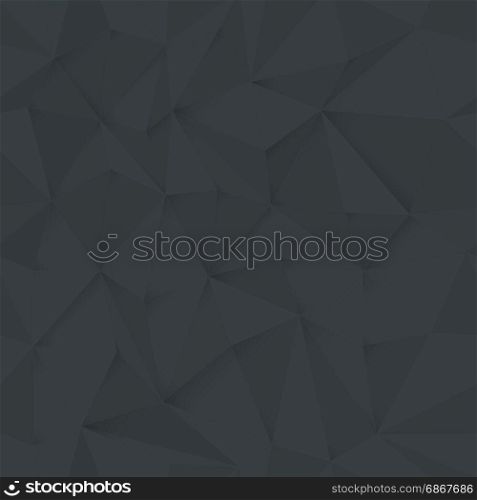 Monochrome 3D triangle pattern, seamless background. Vector design texture. White Low Poly Pattern Background