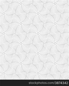 Monochrome abstract geometrical pattern. Modern gray seamless background. Flat simple design.Gray wavy twisted rounded diamonds.
