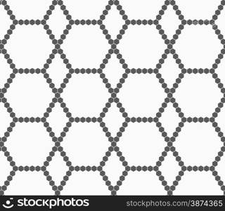 Monochrome abstract geometrical pattern. Modern gray seamless background. Flat simple design.Gray small hexagons forming net.