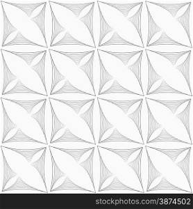 Monochrome abstract geometrical pattern. Modern gray seamless background. Flat simple design.Gray striped triangular shapes in grid.