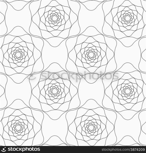 Monochrome abstract geometrical pattern. Modern gray seamless background. Flat simple design.Gray abstract roses.
