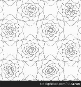 Monochrome abstract geometrical pattern. Modern gray seamless background. Flat simple design.Gray abstract roses.