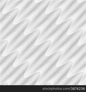 Monochrome abstract geometrical pattern. Modern gray seamless background. Flat simple design.Gray diagonal wavy texture.