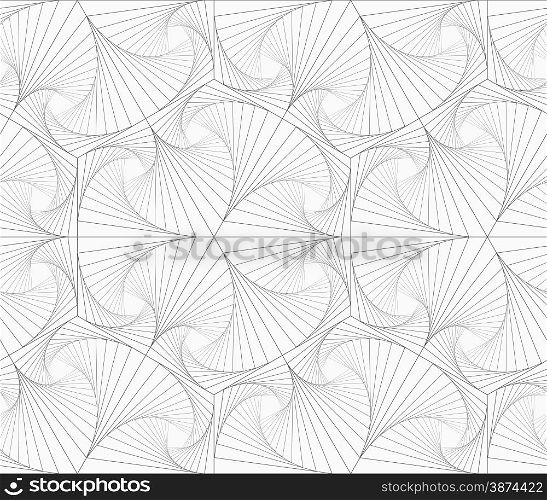 Monochrome abstract geometrical pattern. Modern gray seamless background. Flat simple design.Gray striped overlapping shapes.