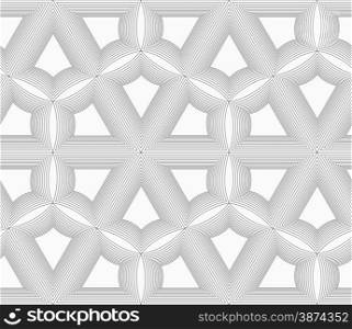 Monochrome abstract geometrical pattern. Modern gray seamless background. Flat simple design.Gray unevenly striped grid.