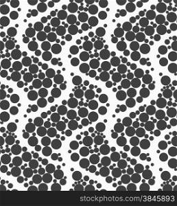 Monochrome dotted texture. Abstract seamless pattern. Ornament made of dots.Textured with dots big ripples.