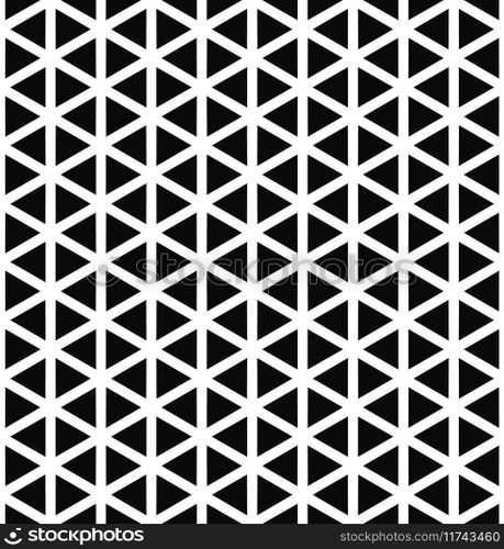 Monochrome hexagonal triangle pattern design Vector Image