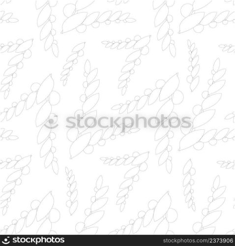 Monochrome nature branch seamless pattern stock vector illustration