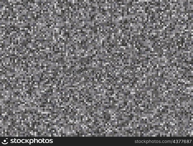 Monochrome pixel Noise TV. Analog VHS error. Noise effect seamless pattern. Gray color display screen wallpaper. Glitch texture. No signal. Abstract backdrop. Vector illustration. Monochrome pixel Noise TV. Analog VHS error. Noise effect seamless pattern.