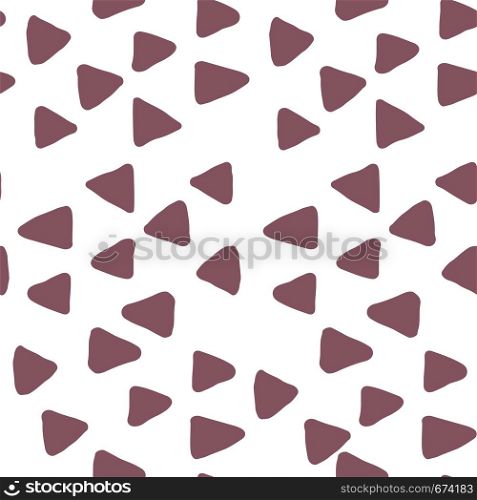 Monochrome Triangles seamless pattern on white backdrop. Trendy vector background for textile or book covers, wallpapers, design, graphic art, wrapping. Monochrome Triangles seamless pattern on white backdrop.