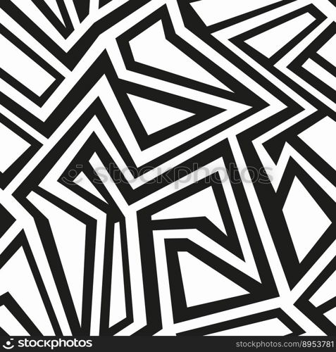 Monochrome tribal seamless pattern vector image