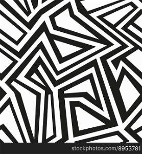 Monochrome tribal seamless pattern vector image