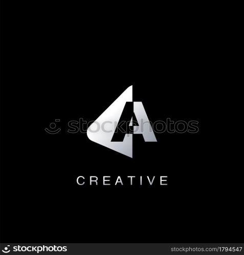 Monogram Abstract Techno Initial Letter A Logo icon vector design for business identity