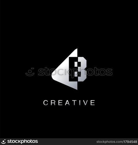 Monogram Abstract Techno Initial Letter B Logo icon vector design for business identity
