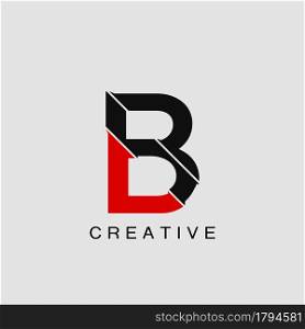 Monogram Abstract Techno Initial Letter B Logo icon vector template design