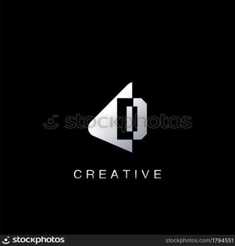 Monogram Abstract Techno Initial Letter D Logo icon vector design for business identity