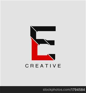 Monogram Abstract Techno Initial Letter E Logo icon vector template design