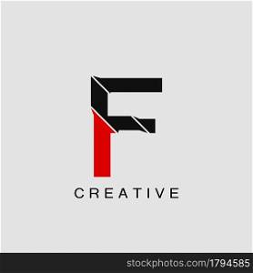 Monogram Abstract Techno Initial Letter F Logo icon vector template design