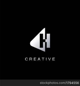 Monogram Abstract Techno Initial Letter H Logo icon vector design for business identity