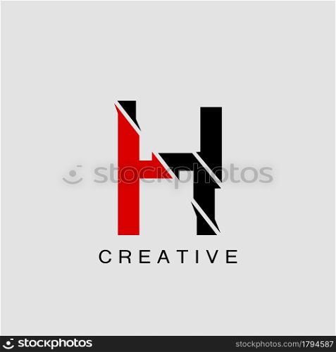 Monogram Abstract Techno Initial Letter H Logo icon vector template design