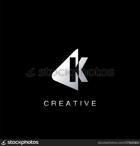 Monogram Abstract Techno Initial Letter K Logo icon vector design for business identity