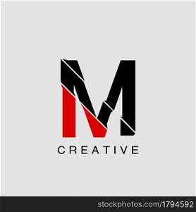 Monogram Abstract Techno Initial Letter M Logo icon vector template design