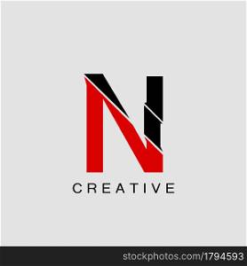 Monogram Abstract Techno Initial Letter N Logo icon vector template design