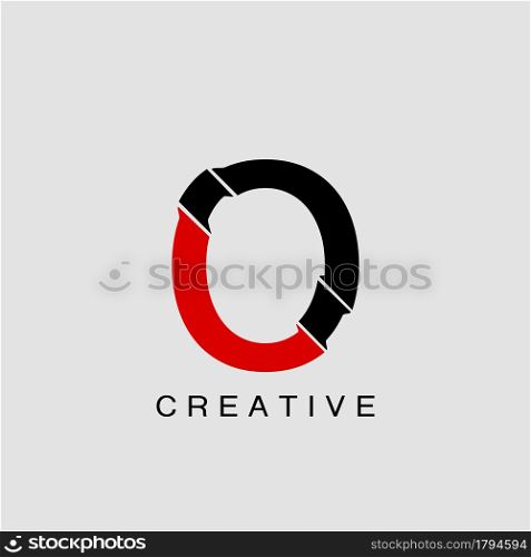 Monogram Abstract Techno Initial Letter O Logo icon vector template design