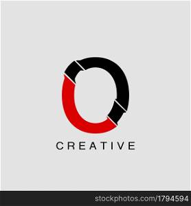 Monogram Abstract Techno Initial Letter O Logo icon vector template design