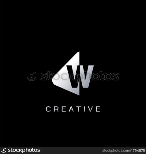 Monogram Abstract Techno Initial Letter W Logo icon vector design for business identity