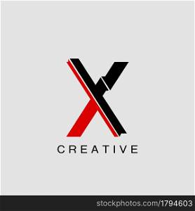 Monogram Abstract Techno Initial Letter X Logo icon vector template design