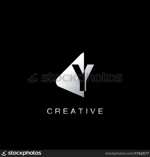 Monogram Abstract Techno Initial Letter Y Logo icon vector design for business identity