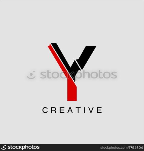 Monogram Abstract Techno Initial Letter Y Logo icon vector template design