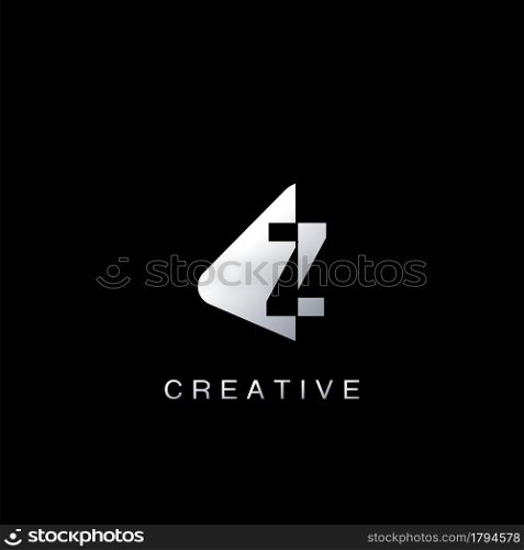 Monogram Abstract Techno Initial Letter Z Logo icon vector design for business identity
