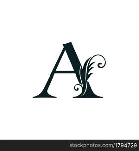 Monogram Initial Letter A luxury logo icon, luxurious vector design concept alphabet letter for vintage luxury business.
