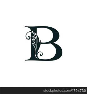 Monogram Initial Letter B luxury logo icon, luxurious vector design concept alphabet letter for vintage luxury business.