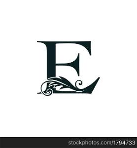 Monogram Initial Letter E luxury logo icon, luxurious vector design concept alphabet letter for vintage luxury business.