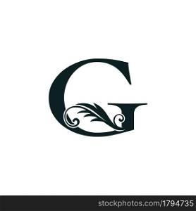 Monogram Initial Letter G luxury logo icon, luxurious vector design concept alphabet letter for vintage luxury business.