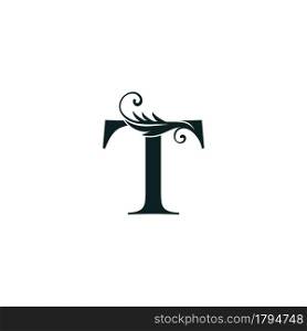 Monogram Initial Letter T luxury logo icon, luxurious vector design concept alphabet letter for vintage luxury business.