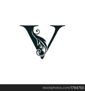 Monogram Initial Letter V luxury logo icon, luxurious vector design concept alphabet letter for vintage luxury business.