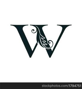 Monogram Initial Letter W luxury logo icon, luxurious vector design concept alphabet letter for vintage luxury business.